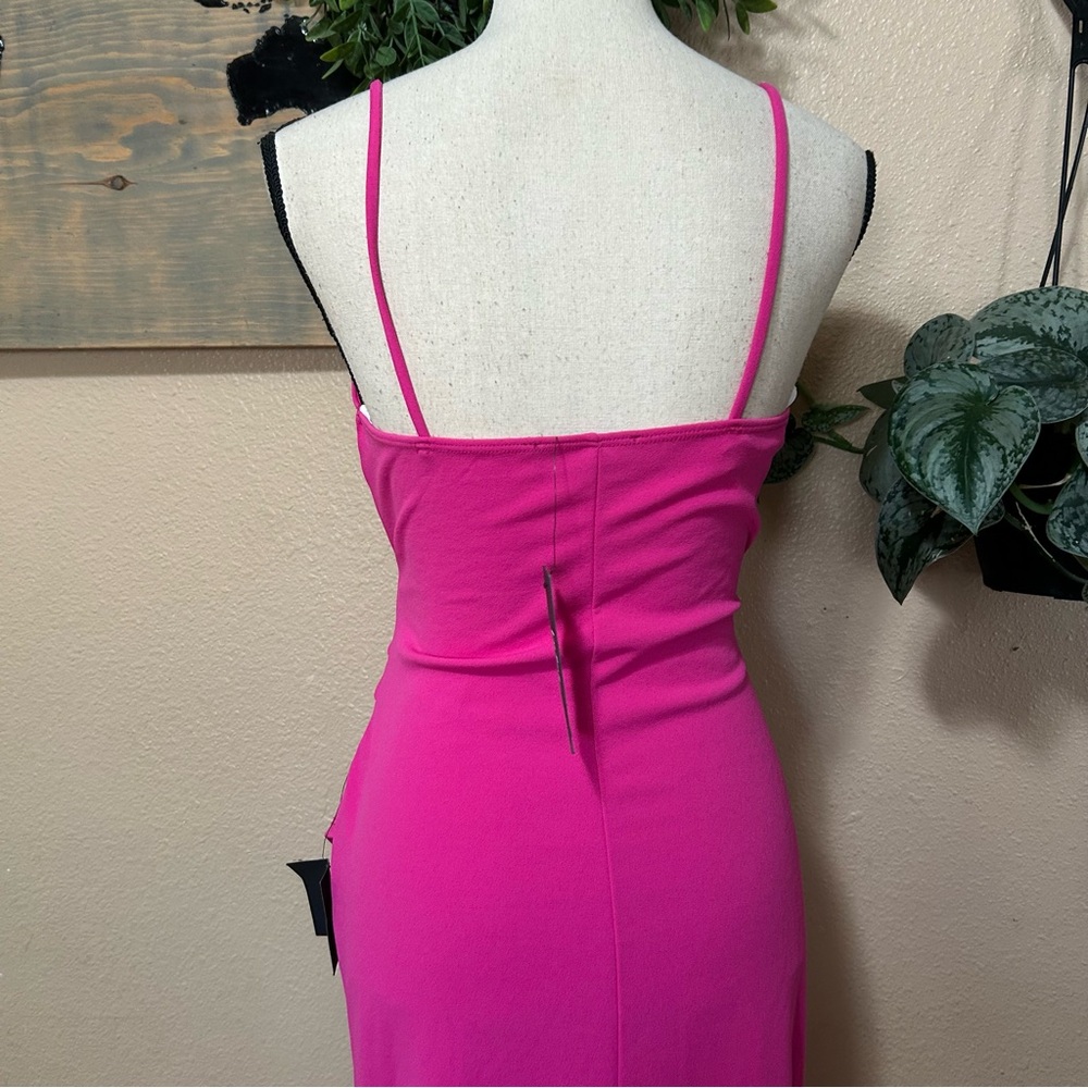 Sweetest Admirer Magenta Ruched Surplice Maxi Dress - Picture 4 of 8